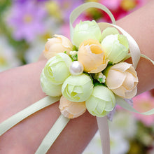 Load image into Gallery viewer, LNRRABC 2018 new cheap 1pcs wedding supplies wedding bridesmaid wrist flower sisters hand flower wrist flower for Bridesmaid