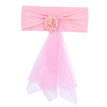 Load image into Gallery viewer, Chair Organza Bowknot for Wedding Party Birthday Banquet Events Supplies Chair Cover Sash Decoration